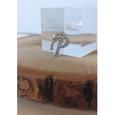 Μενταγιόν Μονόγραμμα ¨Ρ" Λευκόχρυσο14Κ (N222)